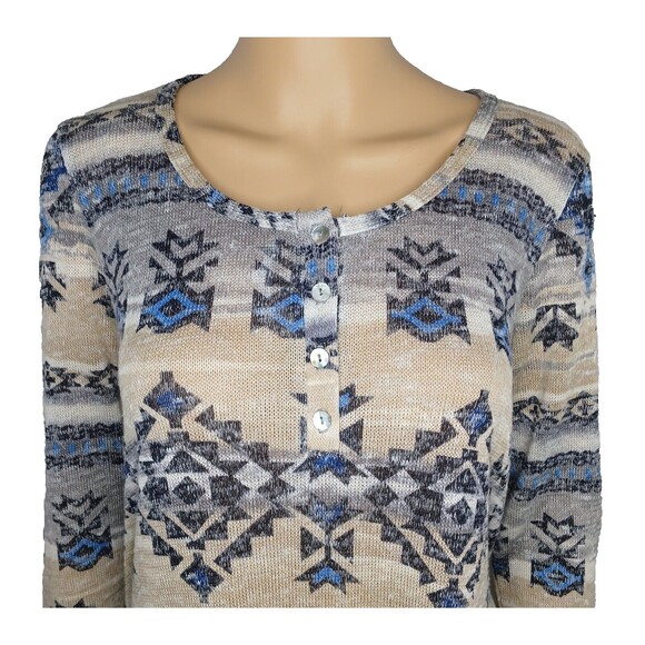 Jody California Womens Small Aztec Tunic Soft Lightweight Made in USA Top Blouse - Picture 2 of 6
